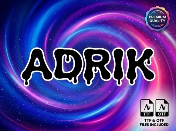 Adrik Font: Bold Display Type