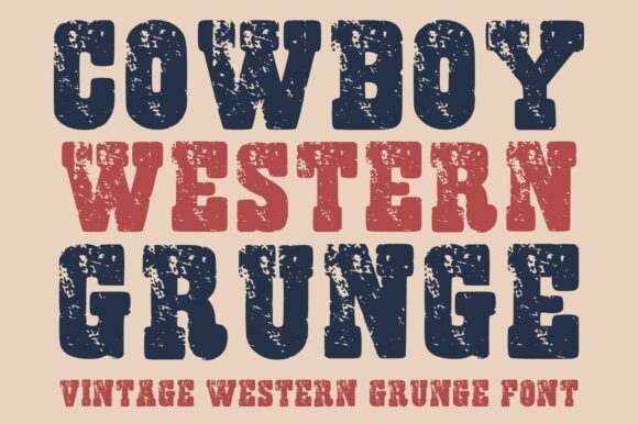 Cowboy Western Grunge Font