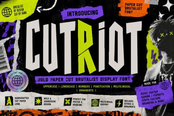 Cut Riot Font for Bold Web Design