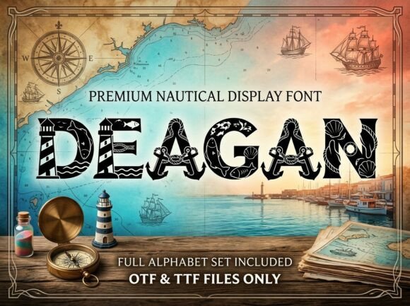 Deagan Font: Maritime Display Type