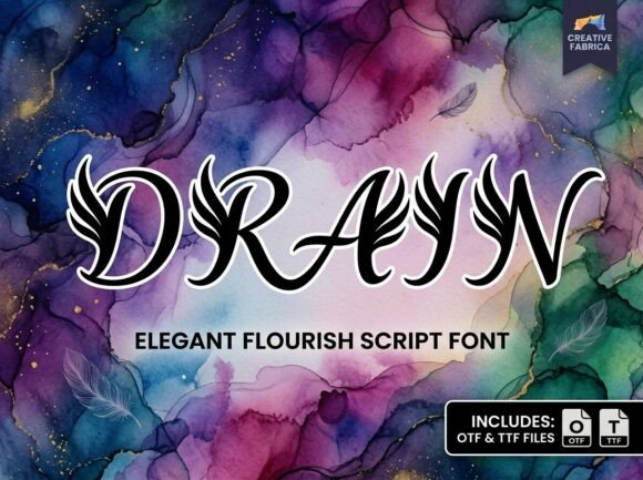 Drain Font for Web Design