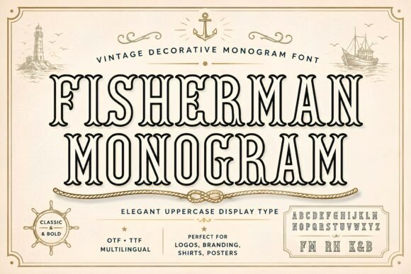 Fisherman Monogram Font