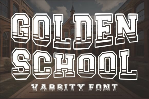Golden School Font for Bold Web Design