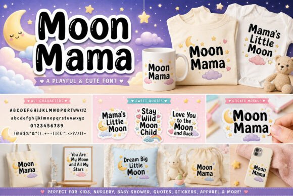 Moon Mama Font for Business Branding