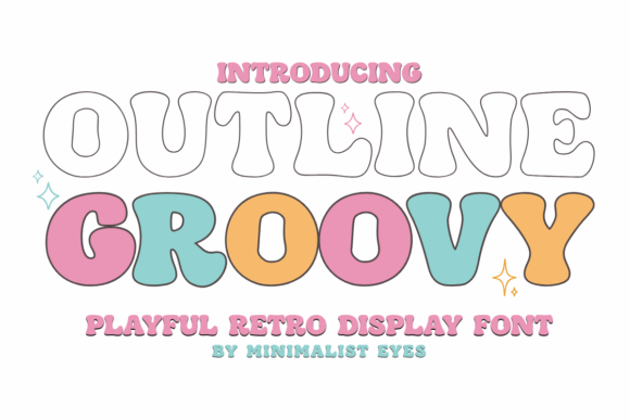 Outline Groovy Font for Creative Projects
