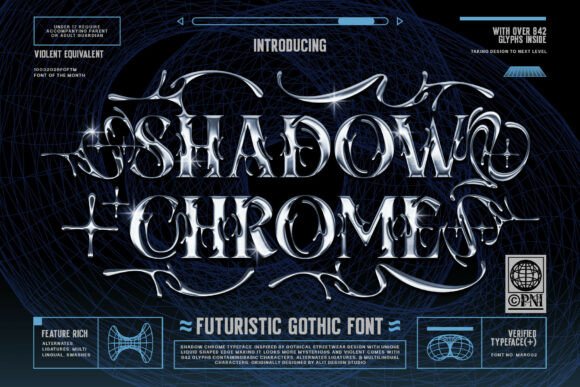 Shadow Chrome Font