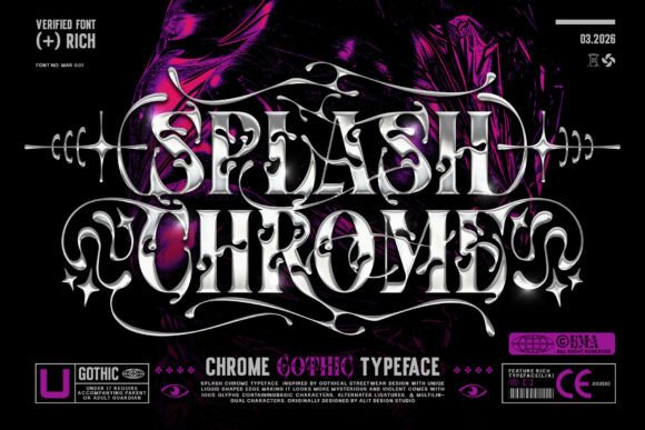 Splash Chrome Font for Web Design