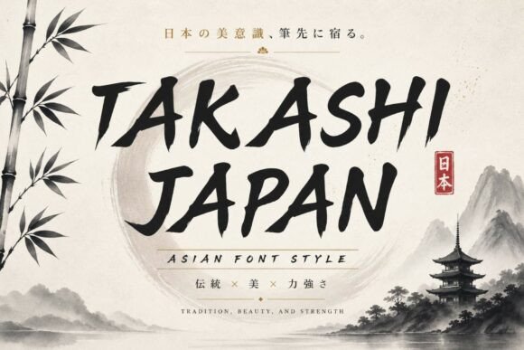 Takashi Japan Font for Creative Campaigns
