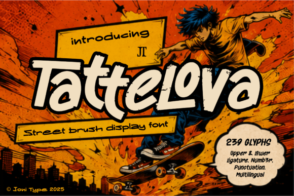 Tattelova: Bold Display Font for Street-Style Campaigns