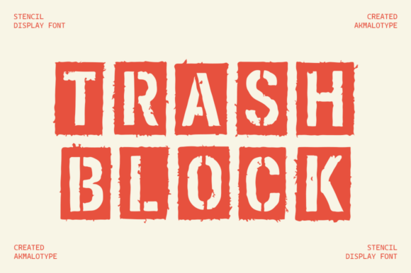 Trash Block Font: Bold and Unique