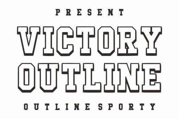 Victory Outline Font for Creative Makers